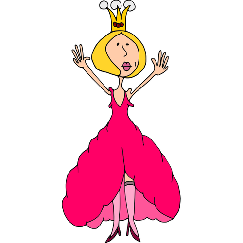 De karikatuur van de prinses